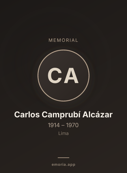 Memorial portrait of Carlos Camprubí Alcázar