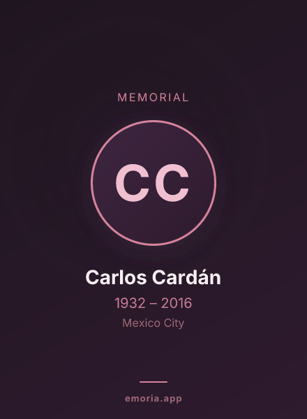 Memorial portrait of Carlos Cardán