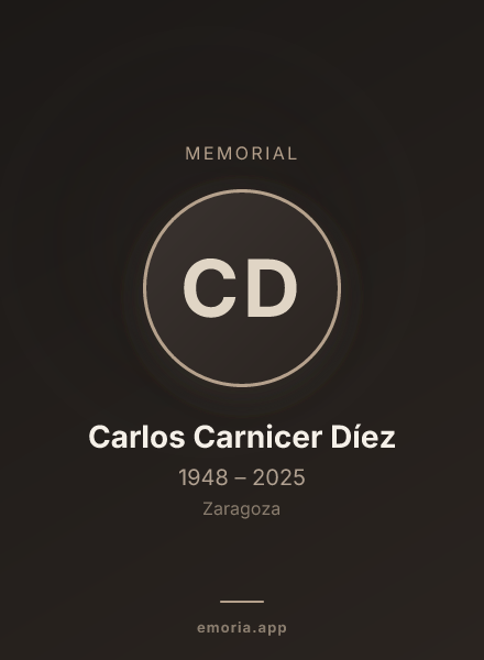 Memorial portrait of Carlos Carnicer Díez