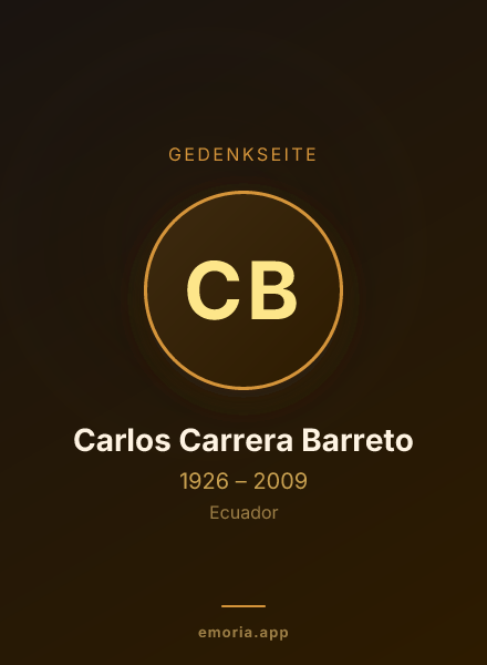Gedenkportrait von Carlos Carrera Barreto