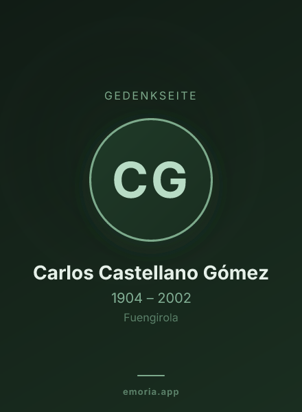 Gedenkportrait von Carlos Castellano Gómez