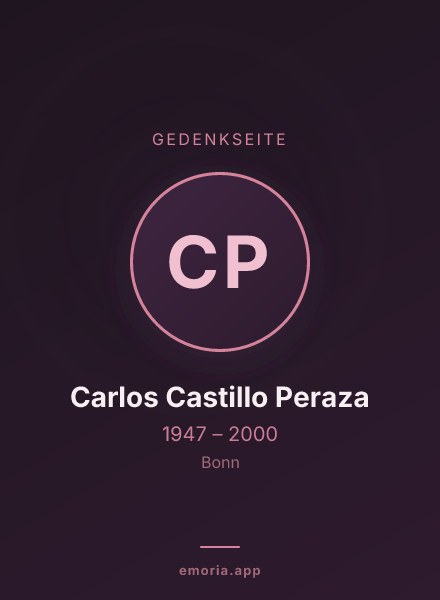 Gedenkportrait von Carlos Castillo Peraza