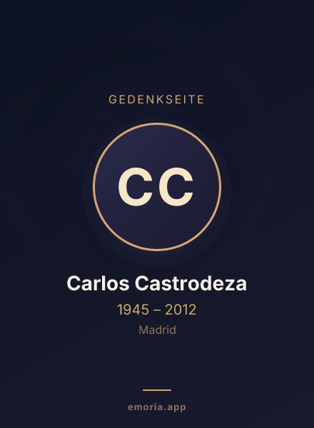 Gedenkportrait von Carlos Castrodeza