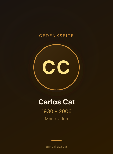 Gedenkportrait von Carlos Cat