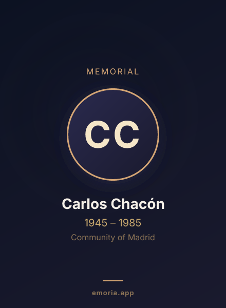 Memorial portrait of Carlos Chacón