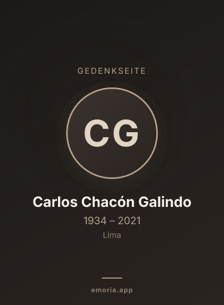 Gedenkportrait von Carlos Chacón Galindo