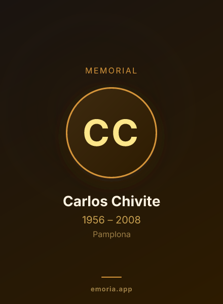 Memorial portrait of Carlos Chivite