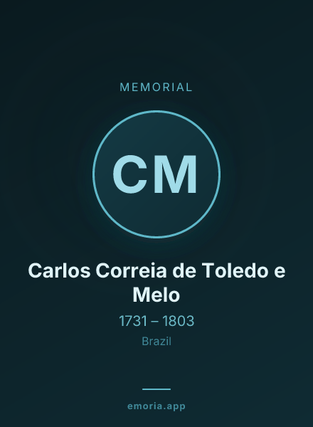 Memorial portrait of Carlos Correia de Toledo e Melo