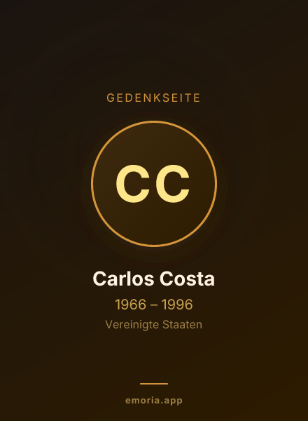 Gedenkportrait von Carlos Costa