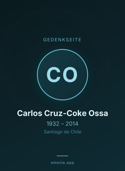 Gedenkportrait von Carlos Cruz-Coke Ossa