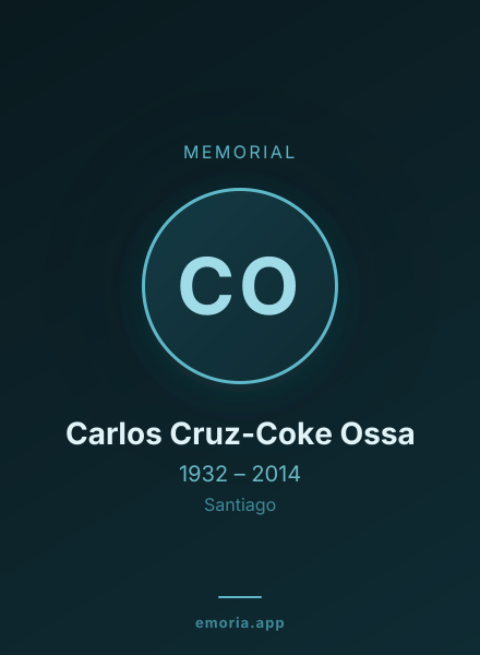 Memorial portrait of Carlos Cruz-Coke Ossa