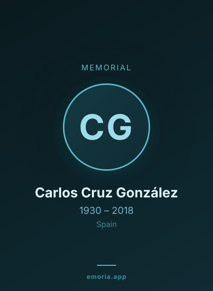 Memorial portrait of Carlos Cruz González