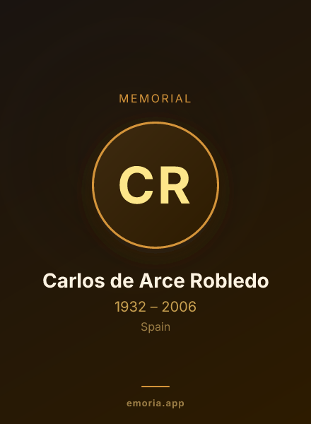 Memorial portrait of Carlos de Arce Robledo