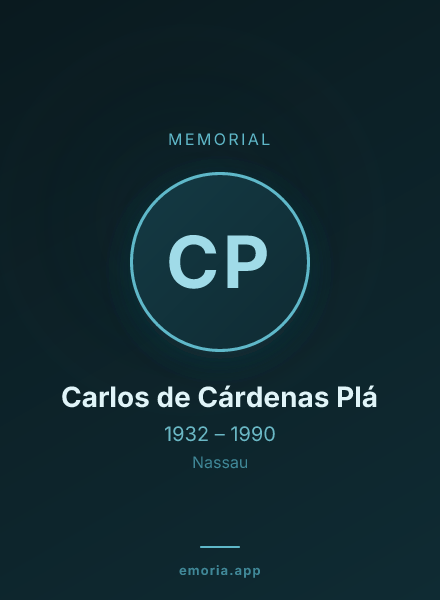Memorial portrait of Carlos de Cárdenas Plá