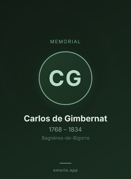 Memorial portrait of Carlos de Gimbernat