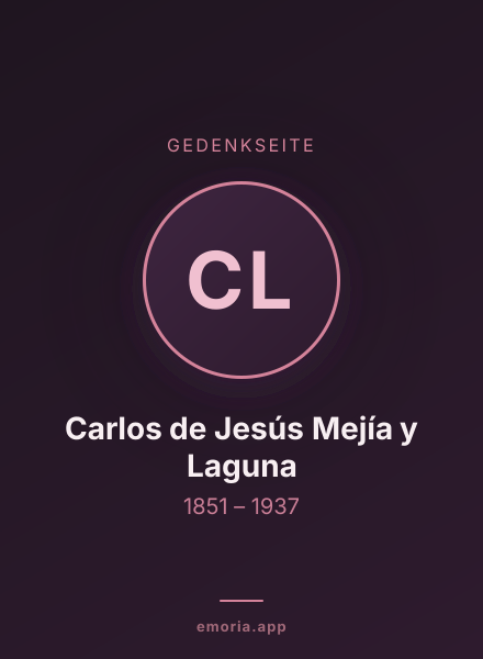 Gedenkportrait von Carlos de Jesús Mejía y Laguna