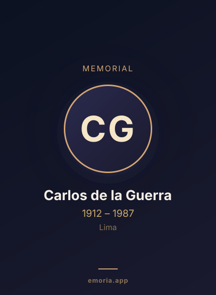 Memorial portrait of Carlos de la Guerra