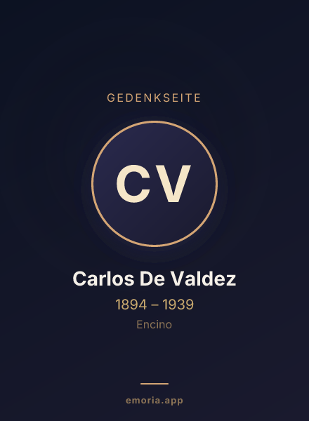 Gedenkportrait von Carlos De Valdez