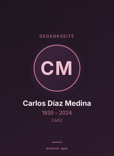 Gedenkportrait von Carlos Díaz Medina