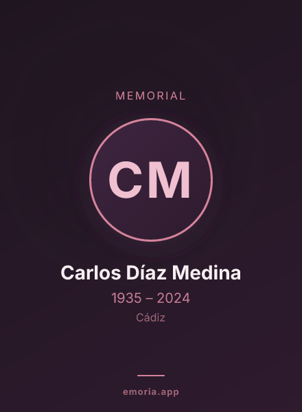 Memorial portrait of Carlos Díaz Medina