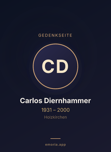 Gedenkportrait von Carlos Diernhammer