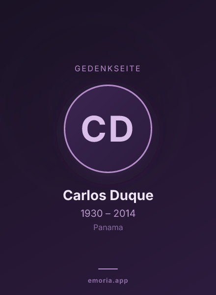 Gedenkportrait von Carlos Duque