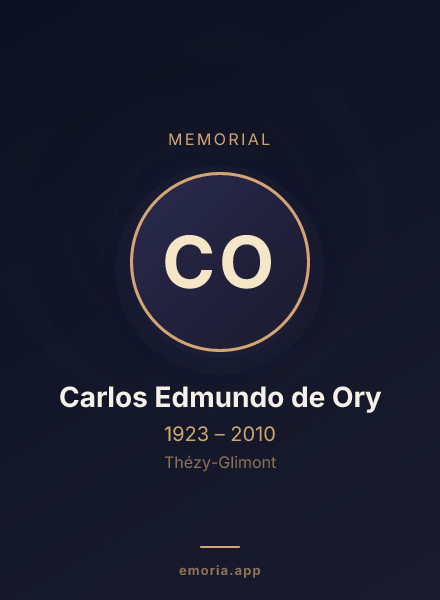 Memorial portrait of Carlos Edmundo de Ory