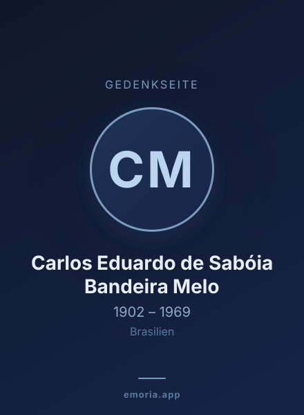 Gedenkportrait von Carlos Eduardo de Sabóia Bandeira Melo