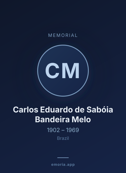 Memorial portrait of Carlos Eduardo de Sabóia Bandeira Melo