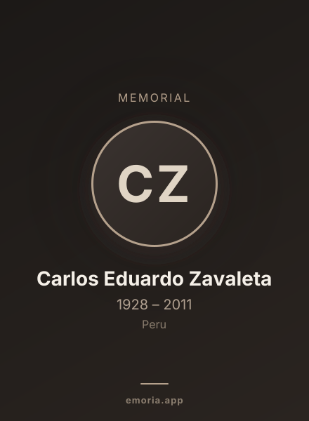 Memorial portrait of Carlos Eduardo Zavaleta