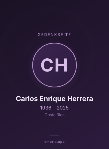 Gedenkportrait von Carlos Enrique Herrera