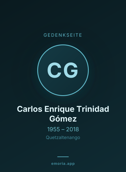 Gedenkportrait von Carlos Enrique Trinidad Gómez