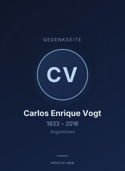 Gedenkportrait von Carlos Enrique Vogt