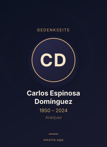 Gedenkportrait von Carlos Espinosa Domínguez