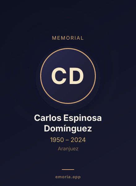 Memorial portrait of Carlos Espinosa Domínguez