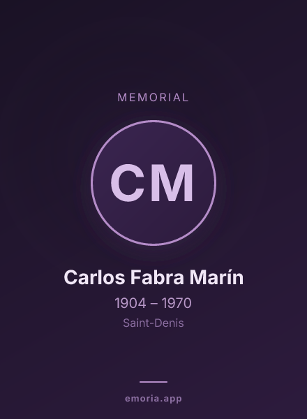 Memorial portrait of Carlos Fabra Marín