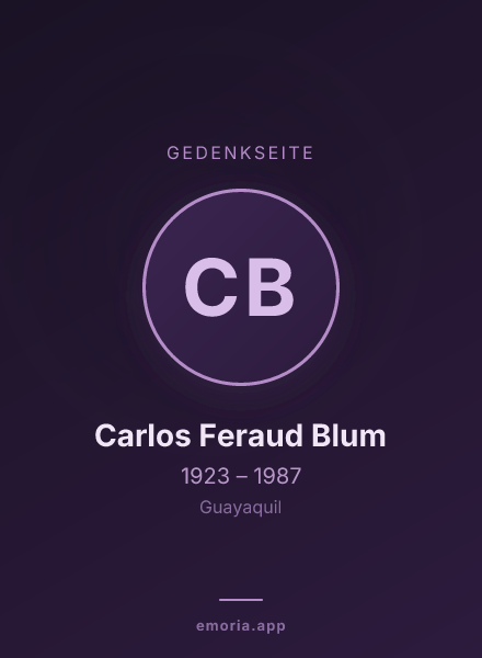 Gedenkportrait von Carlos Feraud Blum
