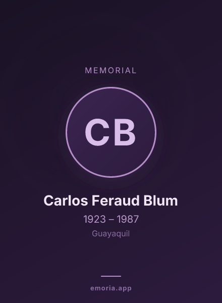Memorial portrait of Carlos Feraud Blum
