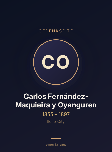 Gedenkportrait von Carlos Fernández-Maquieira y Oyanguren