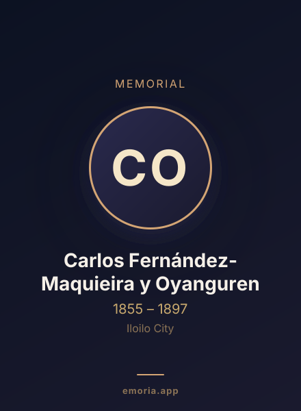 Memorial portrait of Carlos Fernández-Maquieira y Oyanguren