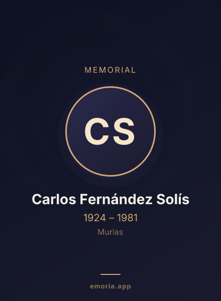 Memorial portrait of Carlos Fernández Solís