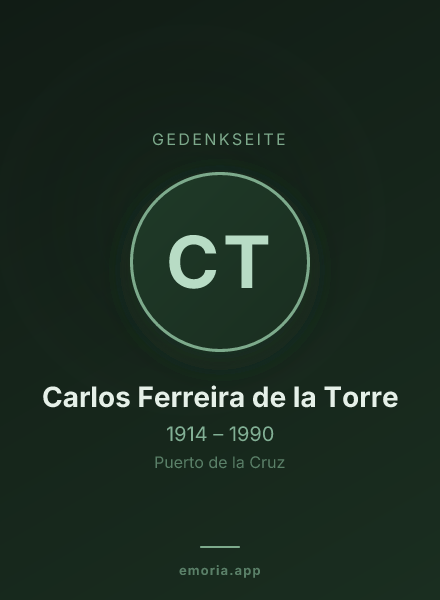 Gedenkportrait von Carlos Ferreira de la Torre