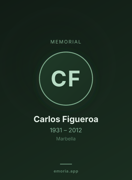 Memorial portrait of Carlos Figueroa