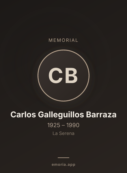 Memorial portrait of Carlos Galleguillos Barraza