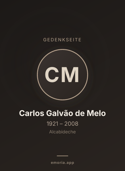 Gedenkportrait von Carlos Galvão de Melo
