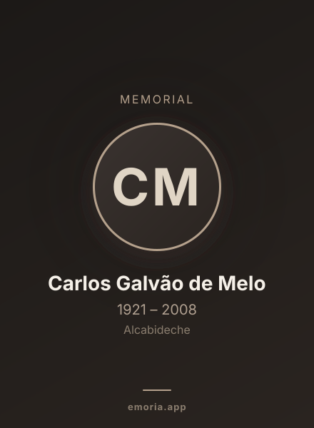 Memorial portrait of Carlos Galvão de Melo
