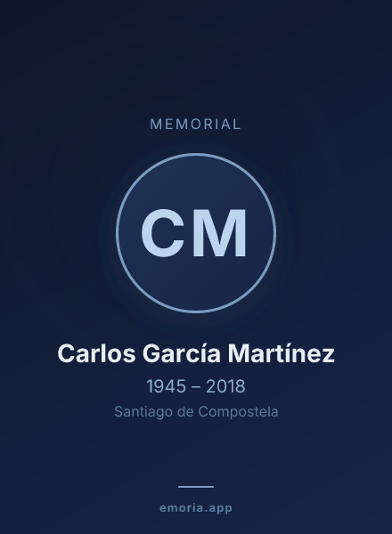 Memorial portrait of Carlos García Martínez