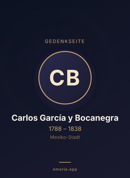 Gedenkportrait von Carlos García y Bocanegra