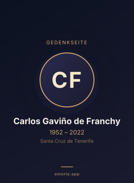 Gedenkportrait von Carlos Gaviño de Franchy