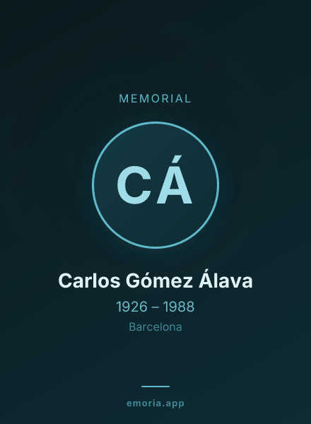 Memorial portrait of Carlos Gómez Álava